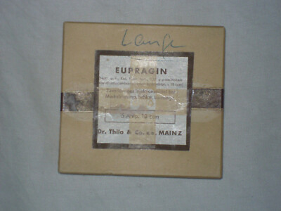 Old Box Empty Eupragin Ampoules Medicine, From Doctor's Office Or Clinic Rare