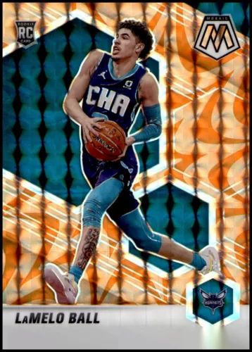 LaMelo Ball 2020-21 Panini Mosaic Prizm Reactive Orange Rookie Card #202 RC
