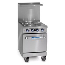 Imperial IR-4-E 24" Space Saver Electric Range with 4 Round Plates and 20" Oven