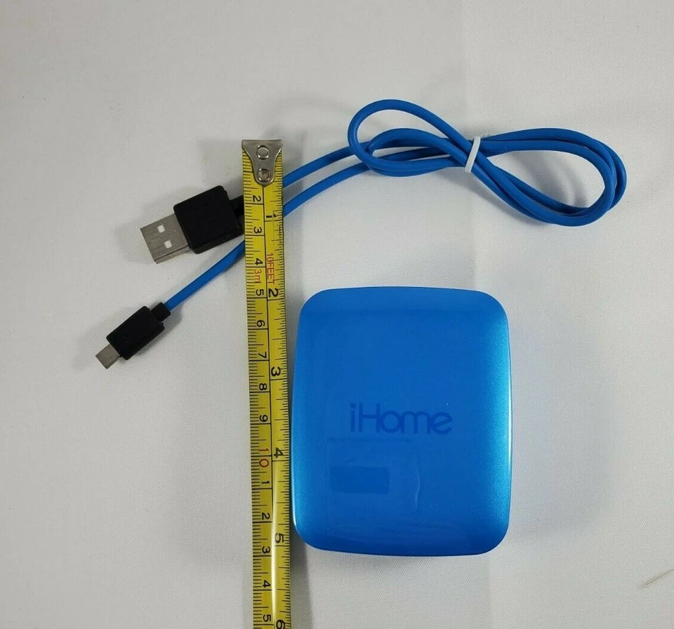 Banco de alimentación universal iHome 4500 mAh azul cargador externo de batería portátil Foto 3 de 3