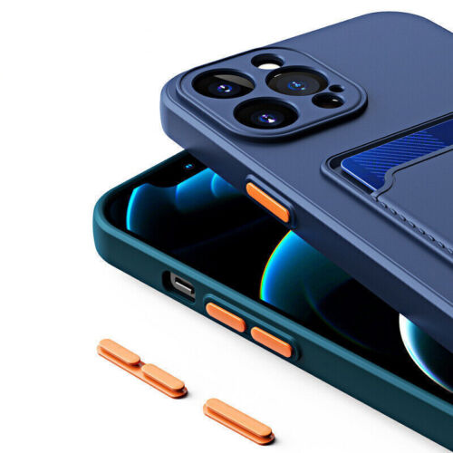For iPhone 16 15 14 13 Pro 11 Phone Case Silicone Cover With Wallet Card Holder - Picture 6 of 25