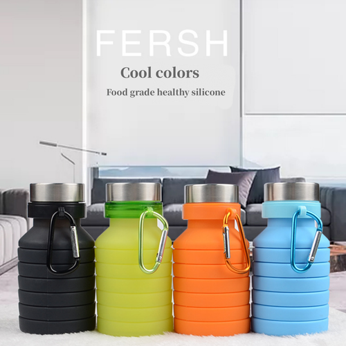 Collapsible Water Bottle, BPA Free Silicone Foldable Travel Water Bottle - Picture 8 of 16