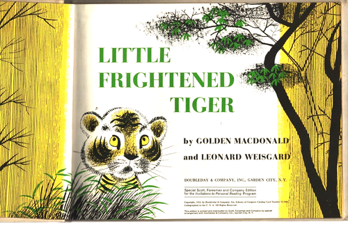 LITTLE FRIGHTENED TIGER - Golden MacDonald (Hard Cover) 1953 - Picture 3 of 4