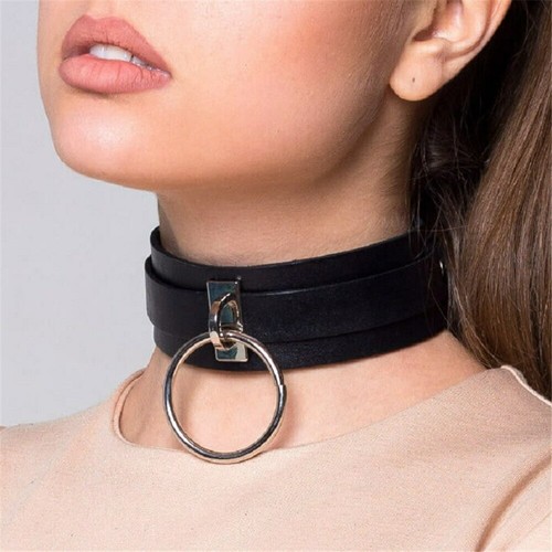 Damen Leder Halsband Riemen Gürtel Bondage Hals Harness Strapshalter BDSM Halskette - Bild 18 von 34