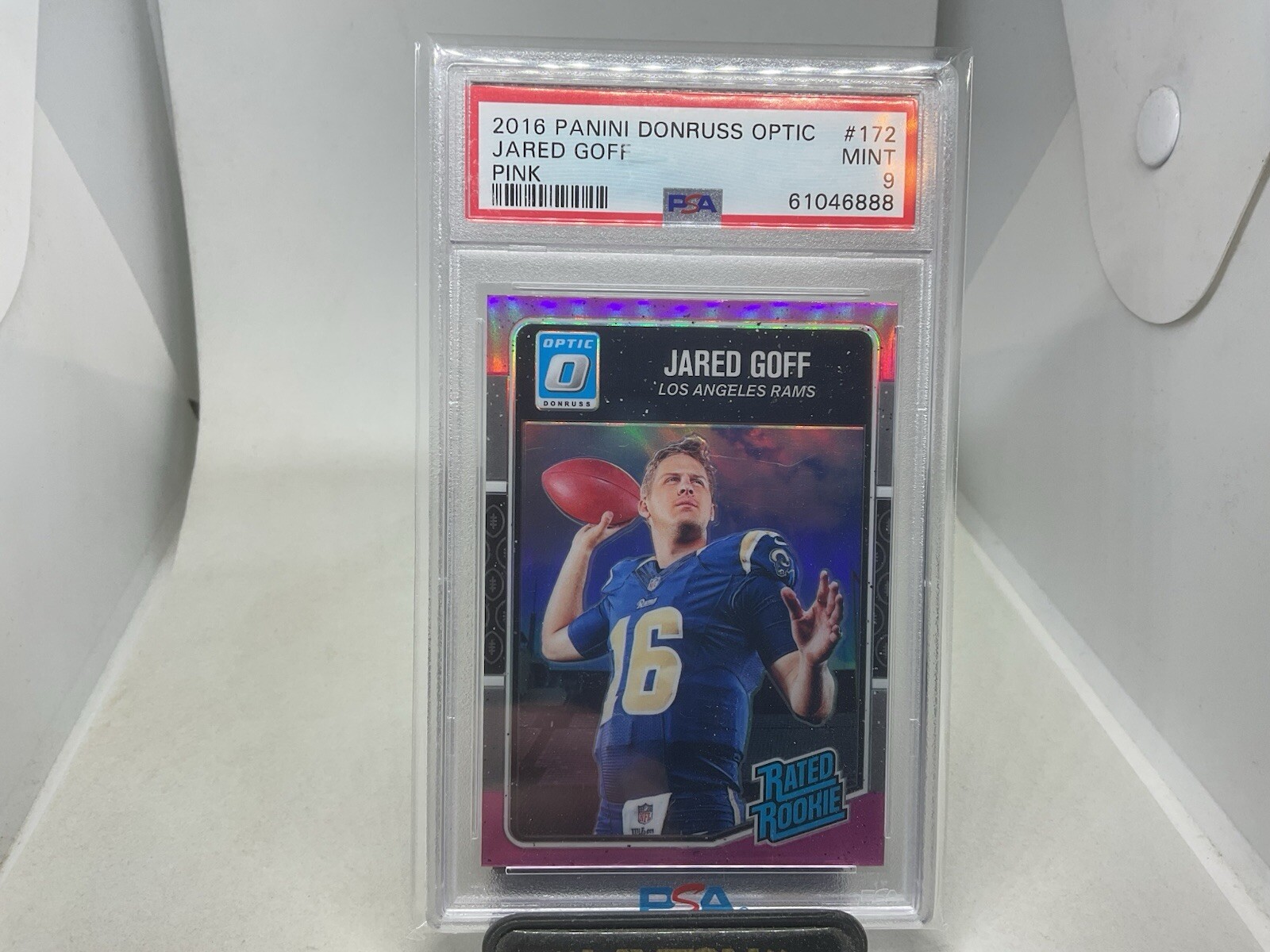 2016 PANINI DONRUSS OPTIC PINK #172 JARED GOFF ROOKIE RC PSA 9🔥🔥