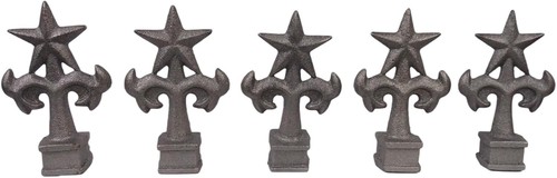 Cast Iron Fence Finials, Multiple Styles & Sizes, 1/2 to 1 Inch Square + Round - Picture 28 of 72