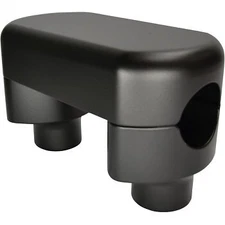 LA CHOPPERS LA-7442-01M Matte Black 1-1/2" Solid Riser & Top Clamp Kit for 1"