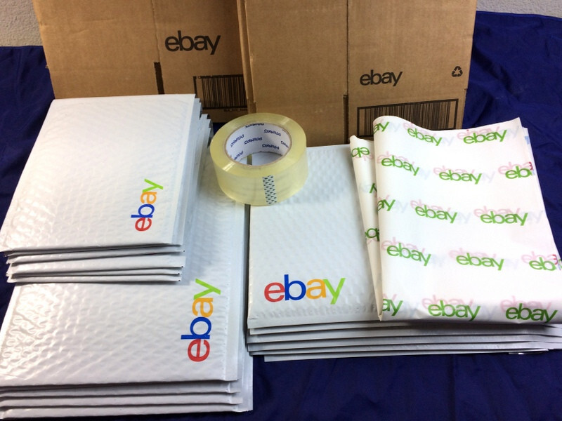 Shipping Supplies Ebay Kit Padded Mailers Bubble Envelopes Boxes Tissue Tape Etc