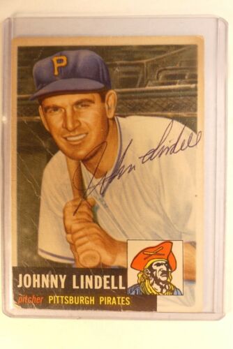 1953 Topps Johnny Lindell Signed Card