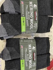 2X4PK Kirkland Signature Merino Wool Mens Outdoor Hiking Trail Socks Full Cushio