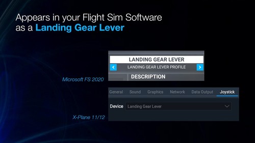  Boeing 737 Landing Gear Lever USB Plug & Play for Flight Simulator - Afbeelding 9 van 11