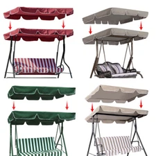 300D Patio Swing Top Cover Canopy Replacement Garden Outdoor 66x45 75x52 77"x43"