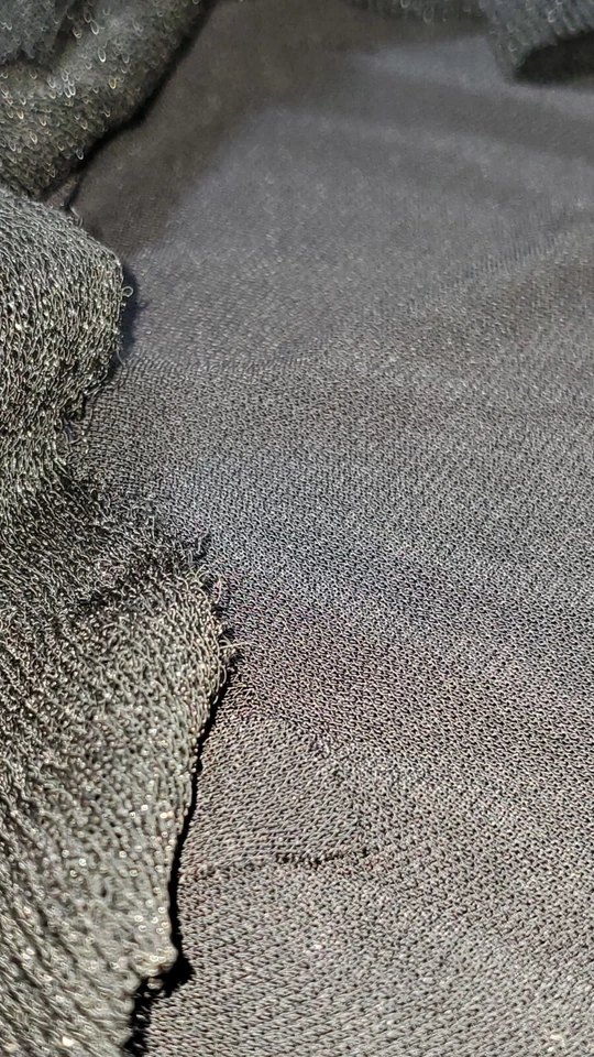 两件黑色面料弹力涤纶透明针织 — 第 4/4 张图片