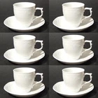 Precious Coffee Service 6 Cups Sans Souci White Porcelain Rosenthal