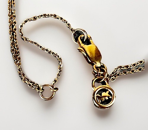 Michael Kors Rose Gold Plated Paved Rhinestone Ball Toggle Clasp Necklace 18" - Picture 9 of 12
