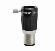 High Power 3x 4-Element Barlow Lens for 1.25''Telescope Eyepiece Metal Body