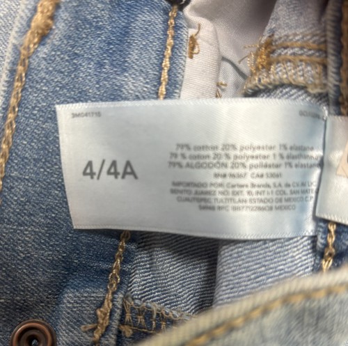 Oshkosh B’gosh Medium Wash Relaxed Tapered Girls Size 4 Adjustable Waist New - Picture 10 of 14