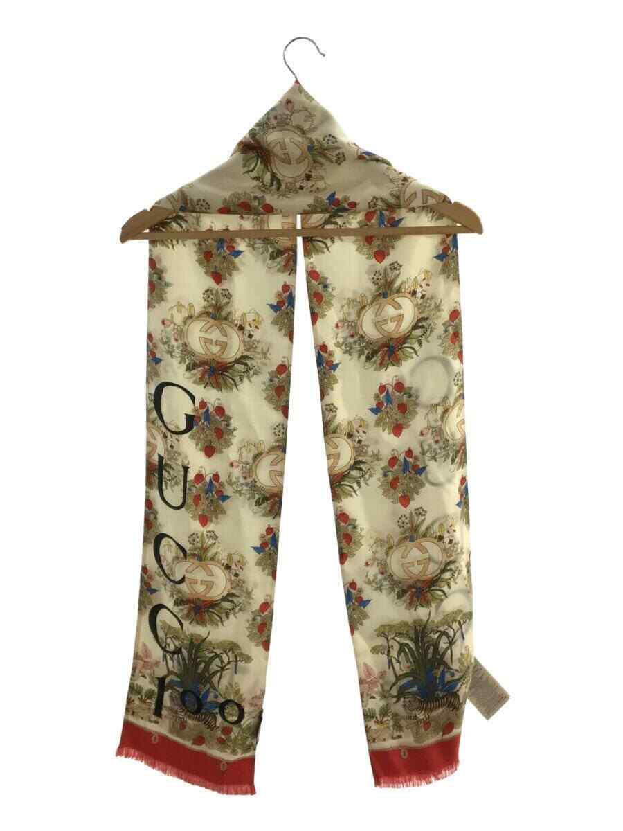 GUCCI グッチ シルク100% フラワー フローラル 花柄 スカーフ