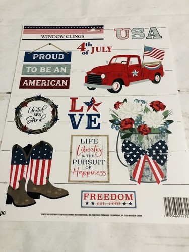 Patriotic Proud To Be An American Window se aferra EE. UU., botas de vaquero de camión rojo - Imagen 2 de 2