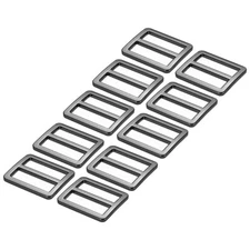 10Pcs 1Inch Tri-Glide Slide Buttons Buckle Webbing Strap Fastener Black