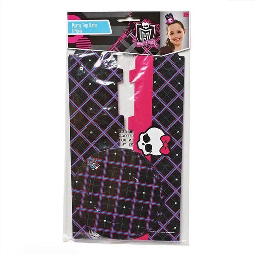 8 Monster High Halloween Niñas Cumpleaños Mini Fiesta Papel Prendas para el torso Sombreros Amscan Favores - Imagen 4 de 4