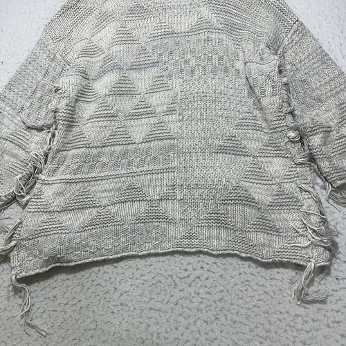 SuperDry Festival Fringe Women's Small Oversized Open Front Cardigan Sweater - Picture 11 of 13