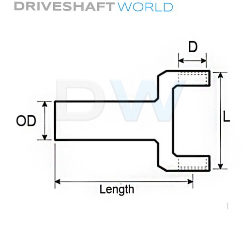 No Counter Bore 3-3-2431X Transmission Slip Yoke 1350 Series Full Spline - Picture 2 of 2