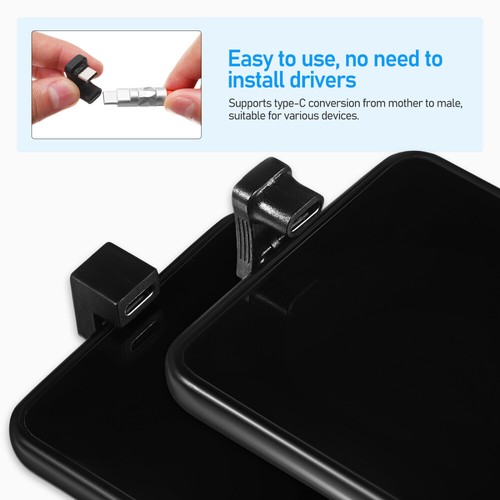 2 Pcs USB-C-180-Grad-Adapter USB-C-90-Grad-Adapter Rechtwinklig Verlängern - Bild 8 von 11