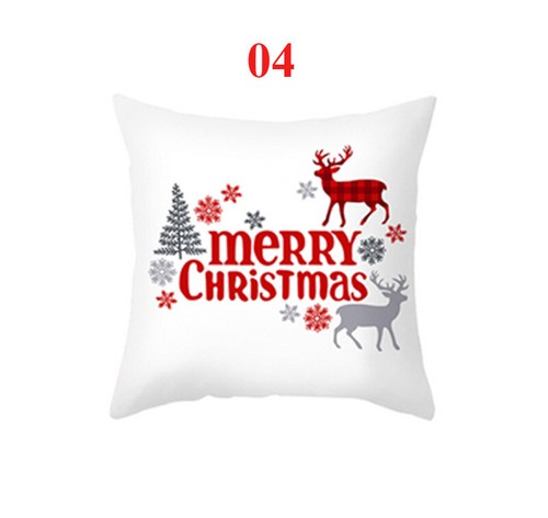 18"Pillow Merry Christmas Sofa Cushion Covers Couch For Xmas Decor Pillow Case - Picture 3 of 15