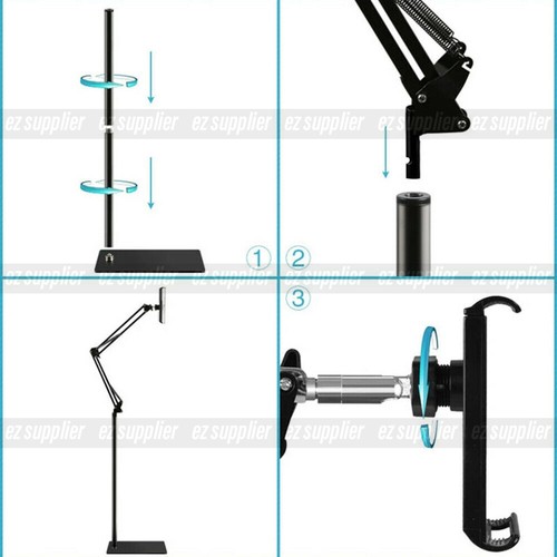 175CM Adjustable Floor Stand Holder For Tablet iPad iPhone up to 12.9 INCH HOT - Picture 2 of 13