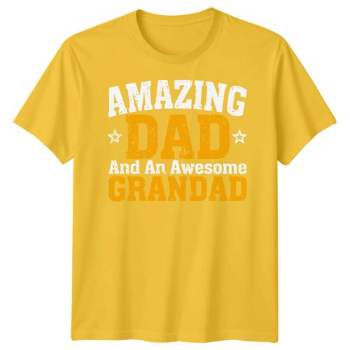 Lustiges Herren-T-Shirt Amazing Dad Awesome Grandad Vatertag Shirt Bester Papa aller Zeiten #FD - Bild 31 von 34