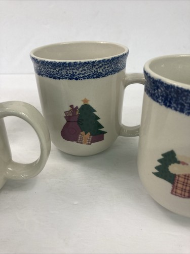 Set of (4) Cambridge Potteries Christmas Coffee Mugs Cups - Picture 3 of 16