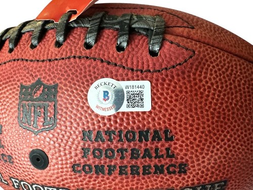 Warren Sapp Firmado NFL The Duke Buccaneers Logo Fútbol americano (Beckett) - Imagen 4 de 8