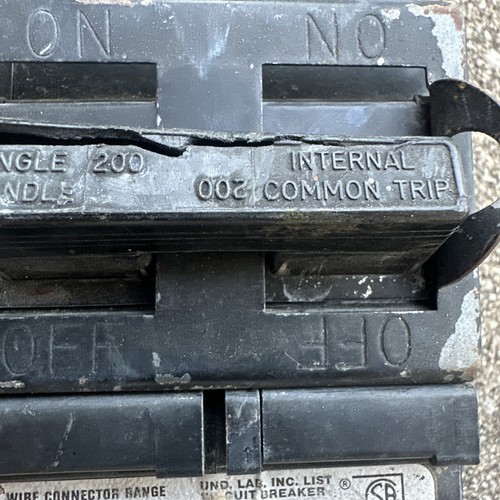 GTE Sylvania 200 Amp 175/225 amperios usado interruptor de tracción manija manchas A5 - Imagen 4 de 21