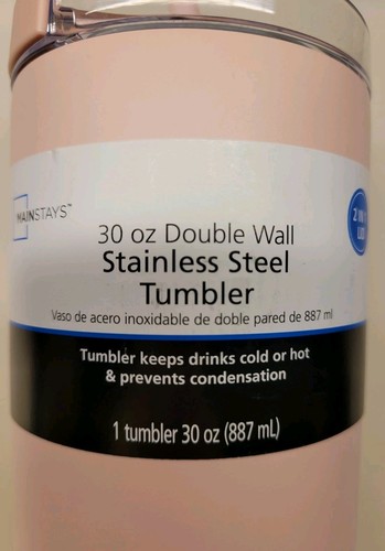 Mainstays 40oz Stainless Steel Tumbler with Straw & Handle – Double Wall , Pink - Picture 2 of 11