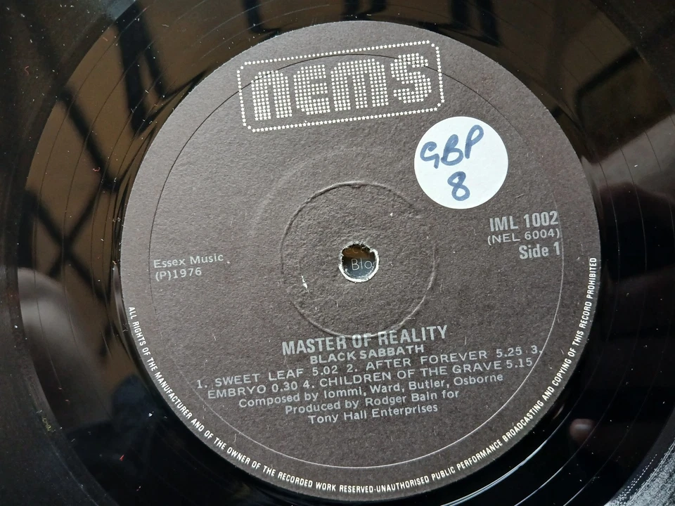 Black Sabbath RARE Rhodesia Zimbabwe Promo Master Maiden Led Metallica Priest - Image 4 of 4