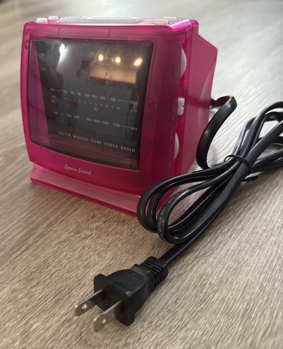 Pink Lenoxx Sound TV Alarm Clock Radio AM/FM CR-466 VERY UNIQUE! Tested! - Picture 1 of 4
