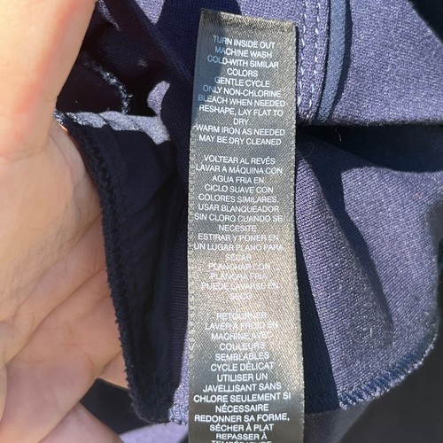 White House Black Market Marineblau Viskose Nylon Militär Jacke Größe 10 - Bild 7 von 7