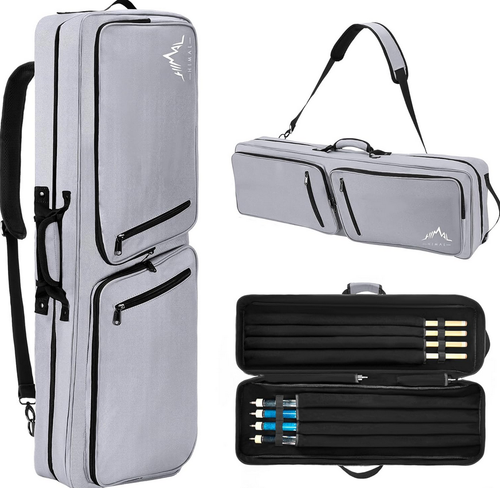 Pool Cue Case 4x4 Pool Stick Case avec plusieurs poches peut contenir 4 mégots 4 tiges - Photo 9/21