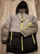 Hurley Big Boys Colorblocked Snowboard Jacket - Cool Grey - 13-15 Years Olds XL