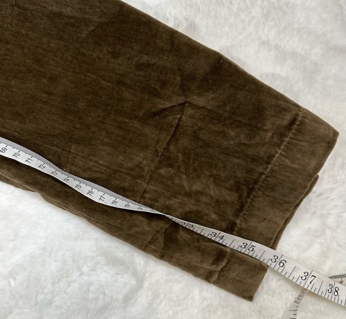 🌟 Vintage 2001 Dolce & Gabbana Velour Pants CHOCOLATE BROWN SZ IT46 US30 ITALY - Picture 15 of 19