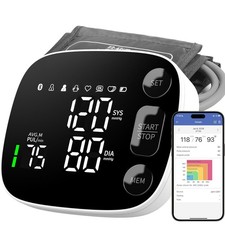 Bluetooth Blood Pressure Monitor Automatic Upper Arm Cuff Digital Home Use