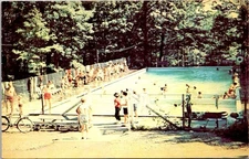 Vintage Postcard Swimming Pool Central Oak Heights West Milton Pennsylvania C6
