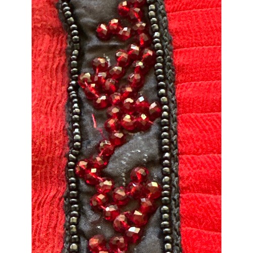 Vintage atemberaubendes Chinyere transparentes Perlen Kleid M Whimsigoth dunkel romantisch Boho Hippie  - Bild 17 von 24