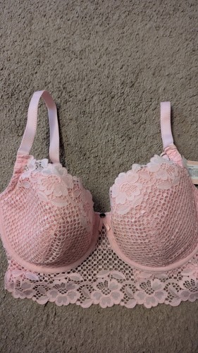 30G  CANDY  PINK  BOUX AVENUE  UNDERWIRED LONGLINE  BRA  BNWOT RRP £36  SALE 