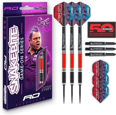 Game On Professional Player Series Stahlspitze Darts-Set mit Dart Flüge und 