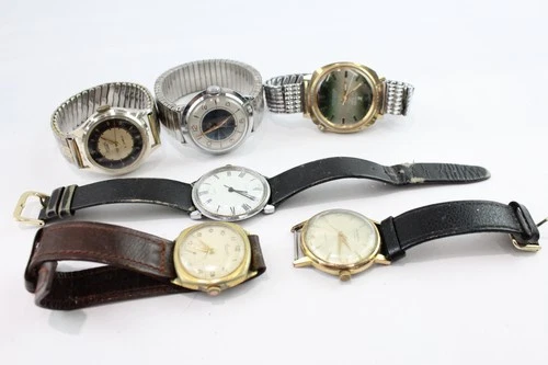 Vintage Mens Mechanical Watches Smiths Timex SPARES/REPAIRS x 6