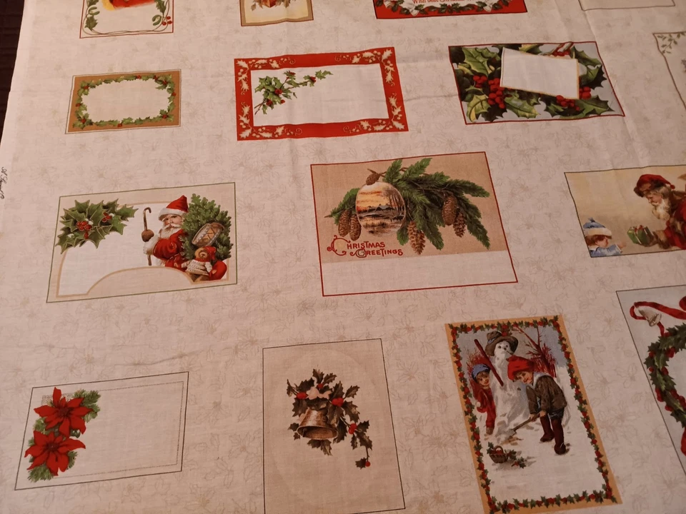 Tela de Navidad 2007 con etiquetas de nombre de Navidad 1 yarda Foto 2 de 4