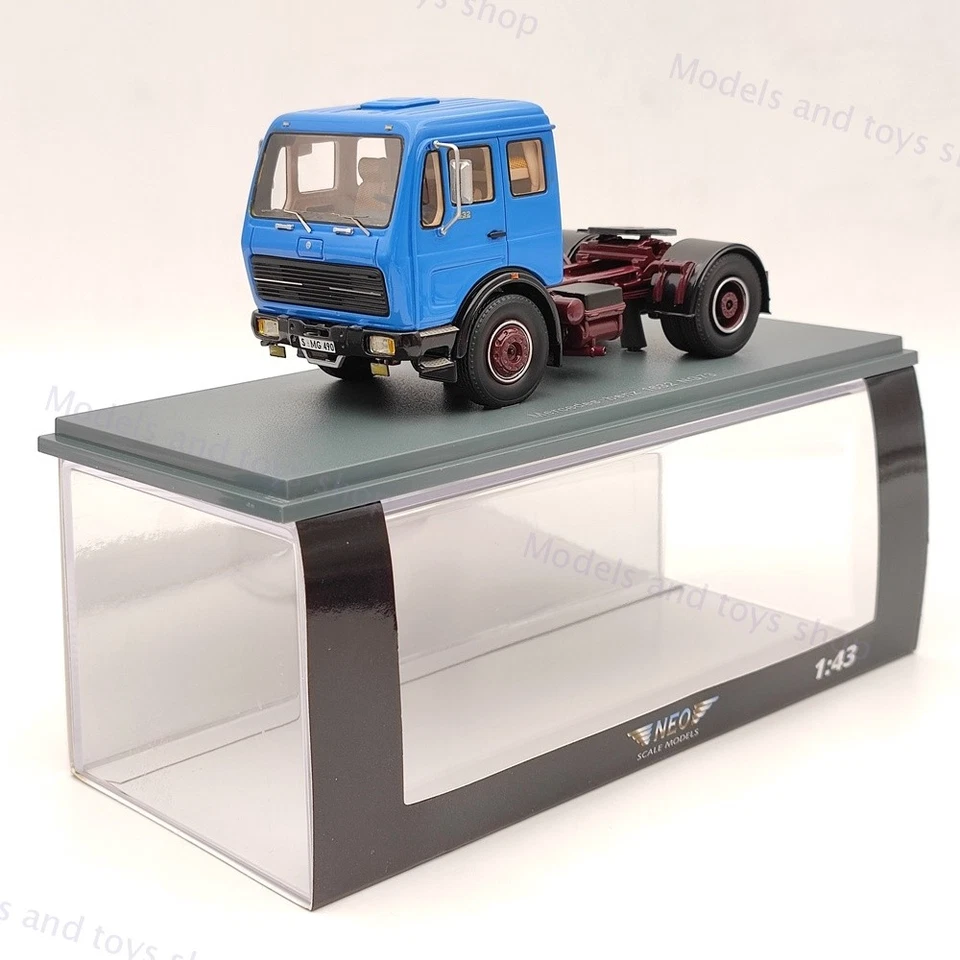 NEO 1/43 MERCEDES BENZ 1632 NG73 1973 Tractor Truck Blue Resin Car Very Rare - Image 2 of 4
