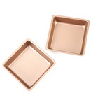 Cleaning 2PCS Nonstick Square Cake Moulds 4inch Baking Pan for DIY Baking